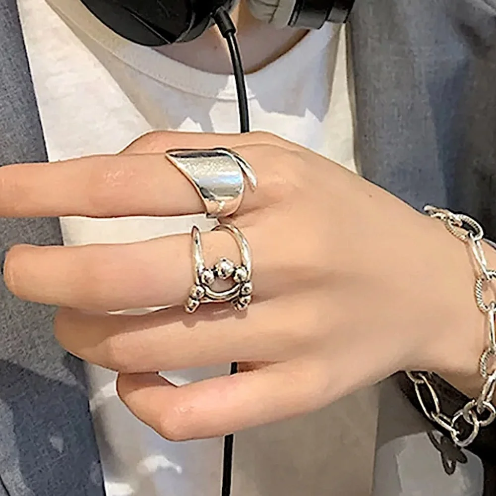 Sterling Silver Minimalist Two Piece Ring Set